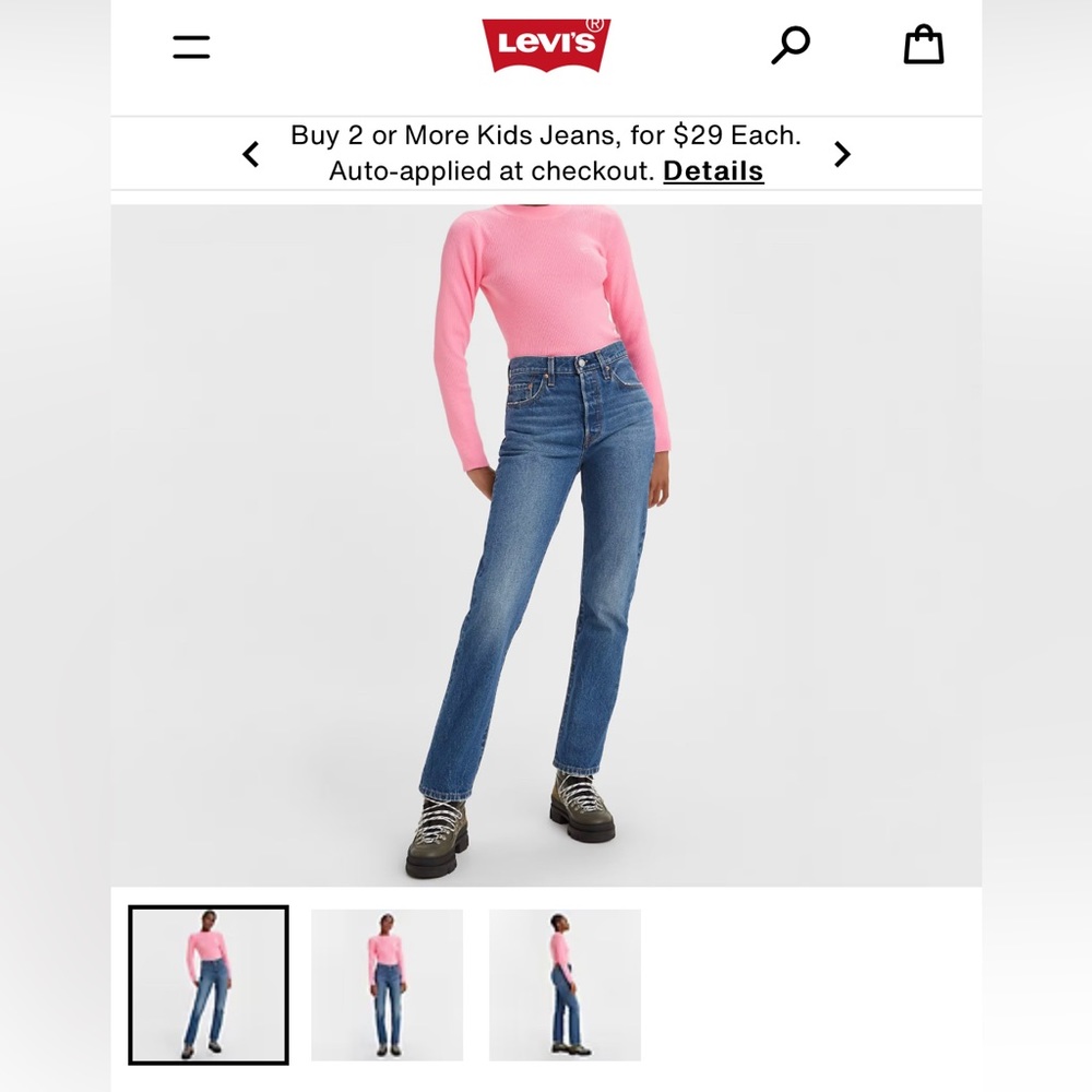 Levi’s 501 Original Fit Jeans in Medium Wash - Size 27 x 30